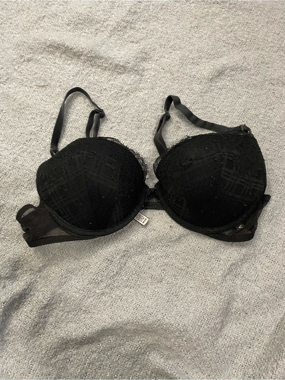 Victoria's Secret Black Lace Padded Bra